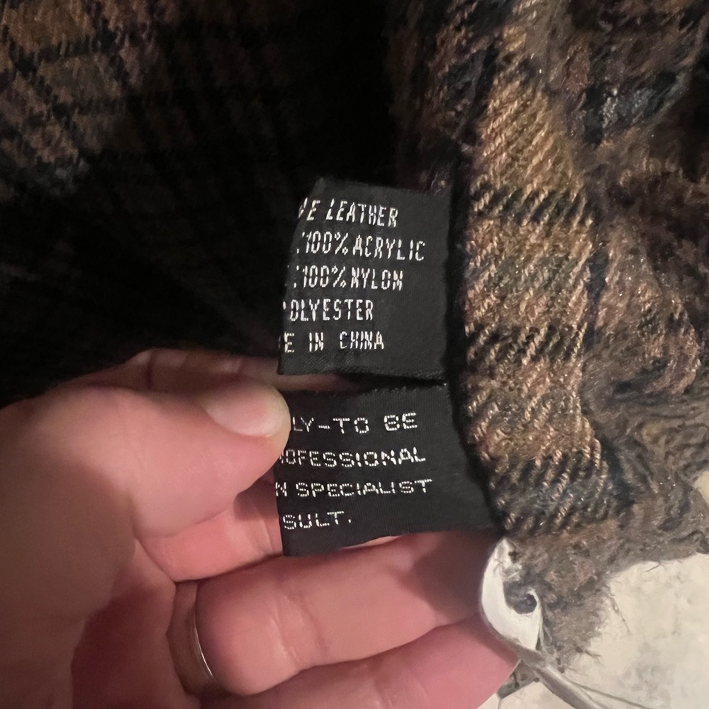 VTG 90s 212 Degrees Minerals Outerwear Leather Jacket With Plaid Lining XL - Picture 3 of 4